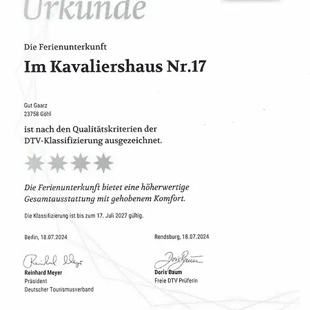 Apartment Feriengut Gaarz - Kavaliershaus 17 Gohl